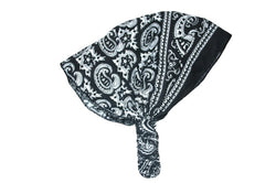 Black Patterned Elastic Bandanitas