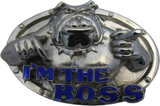 Belt Buckle - Silver Bulldog 